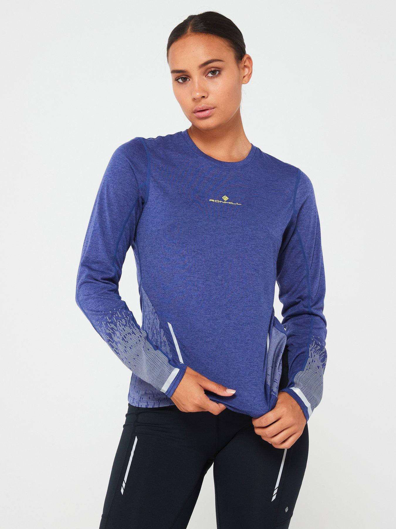 undefined Womens Tech Reflect Running Long Sleeved Tee-purple