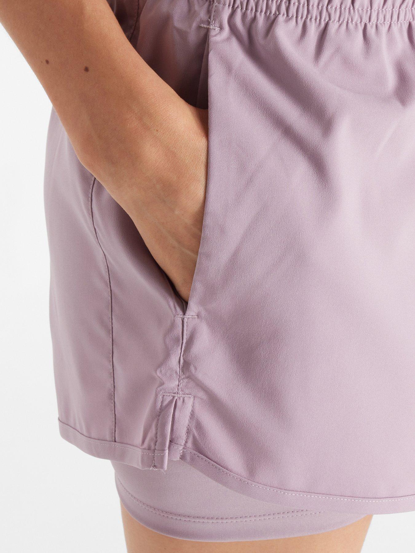 Image 4 of 6 of New Balance Womens Running Sport Essentials 2-in-1 3in Shorts - Purple