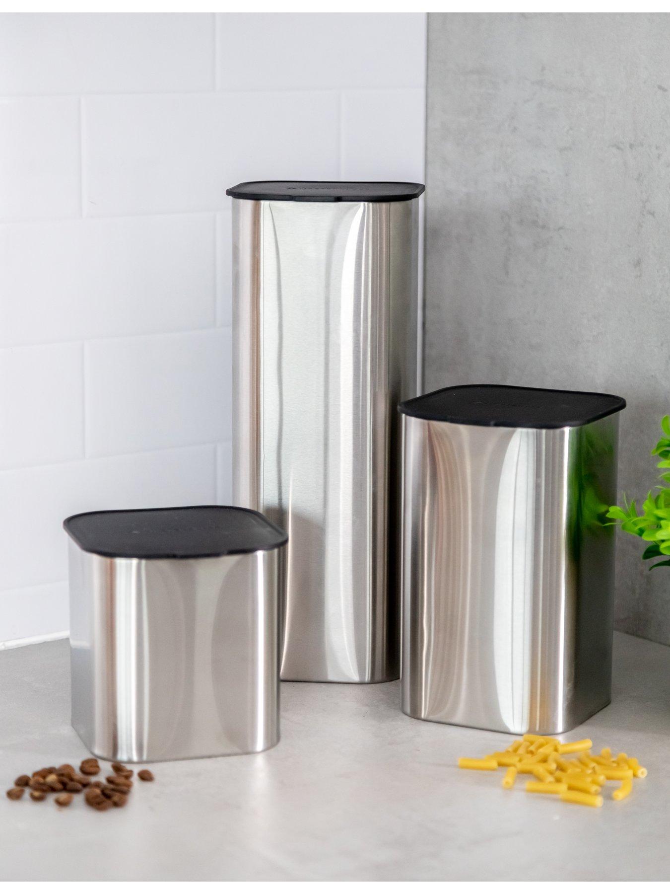 undefined Set of 3 Stainless Steel Antimicrobial Storage Container