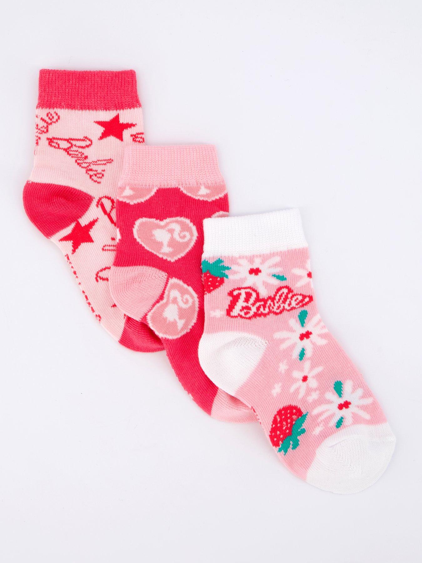 barbie-3-pack-socks-pink
