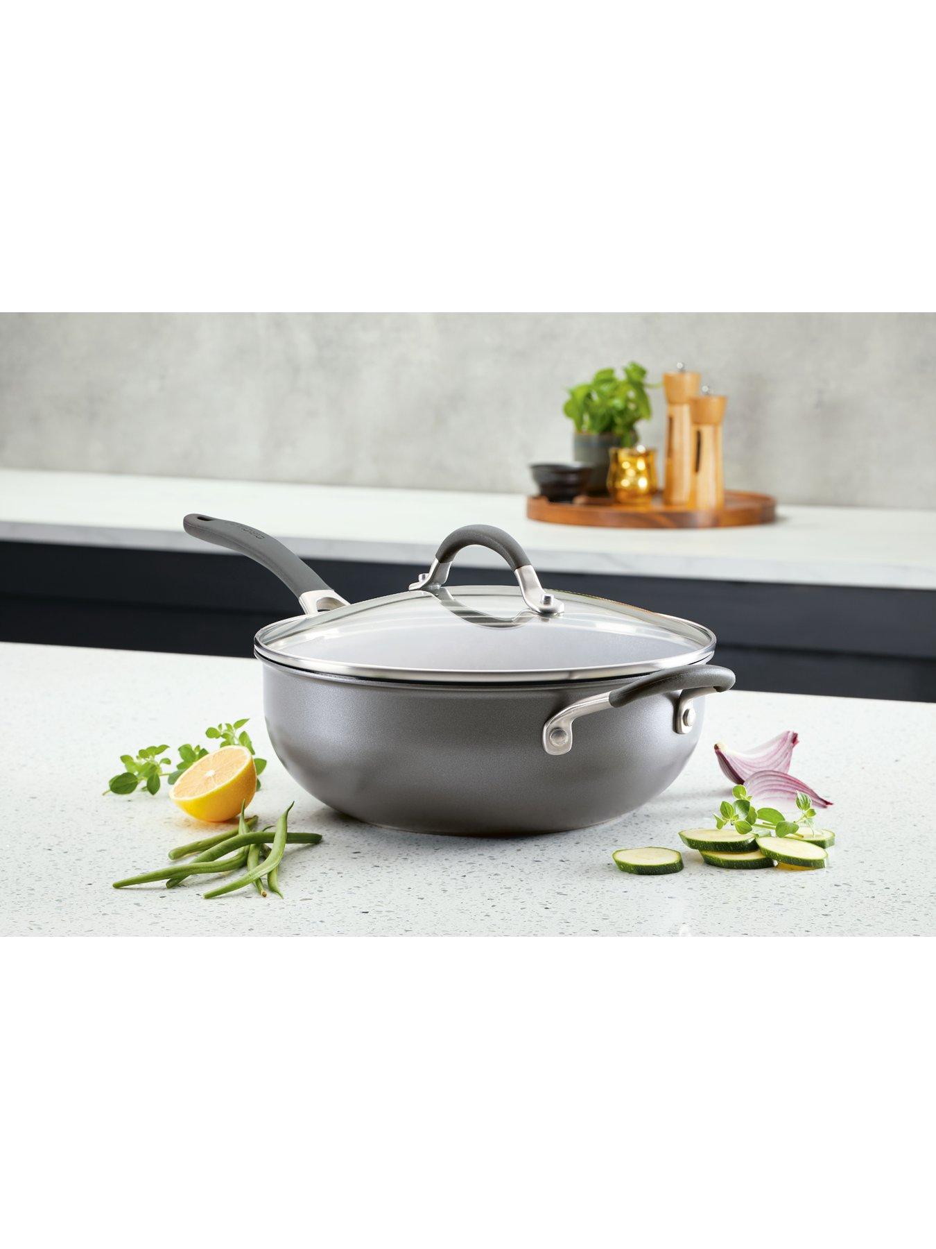 Image 1 of 8 of Circulon ScratchDefence A1 26 cm&nbsp;Chef&rsquo;s Pan with Toughened Glass Lid