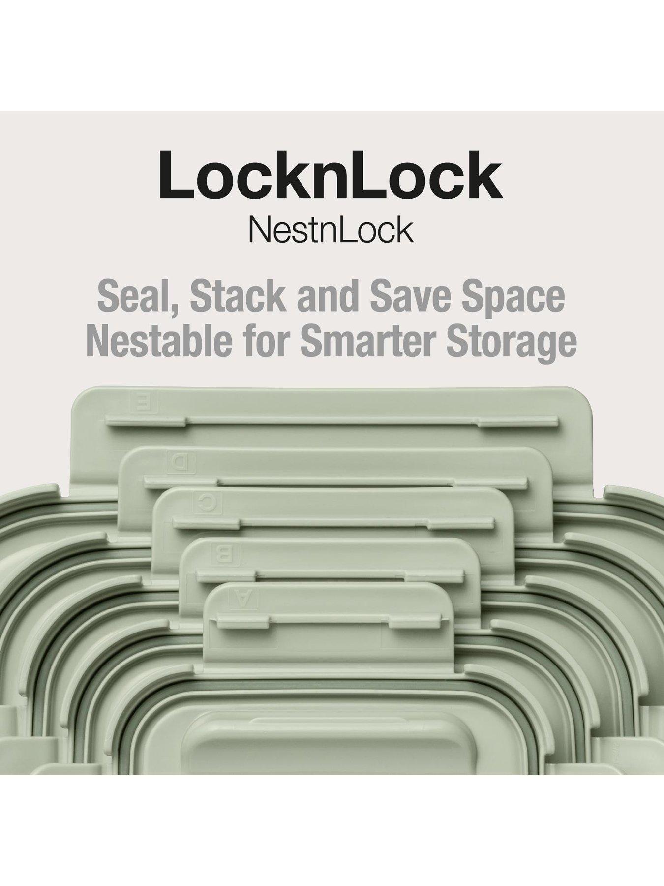 Lock and Lock Locknlock Nestnlock 5pc Set - 230ml/500ml / 920ml / 1.6l ...