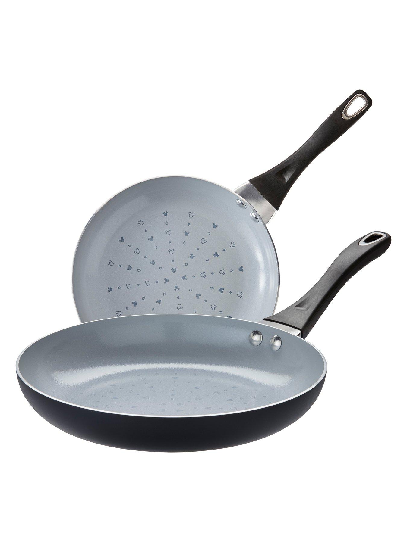 Image 2 of 8 of Disney Prestige X Disney Monochrome Ceramic Non Stick Toxin Free Frying Pan Twin Pack Set - 24/28cm