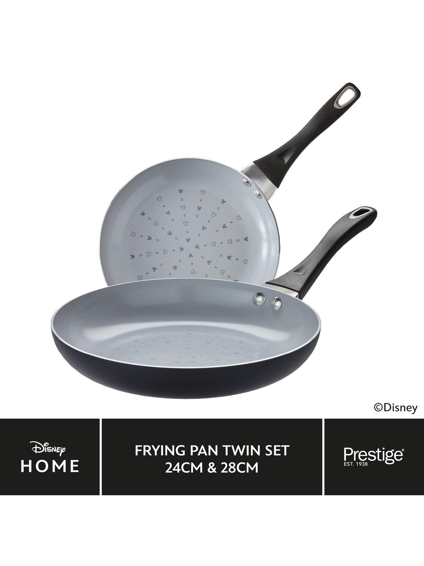 Image 3 of 8 of Disney Prestige X Disney Monochrome Ceramic Non Stick Toxin Free Frying Pan Twin Pack Set - 24/28cm