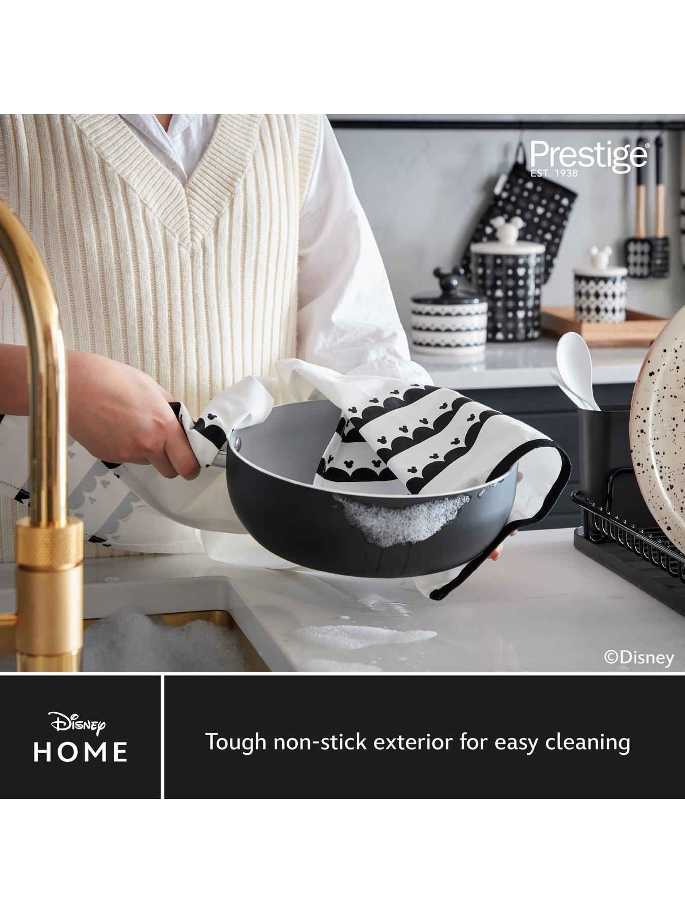 Image 6 of 8 of Disney Prestige X Disney Monochrome Ceramic Non Stick Toxin Free Frying Pan Twin Pack Set - 24/28cm