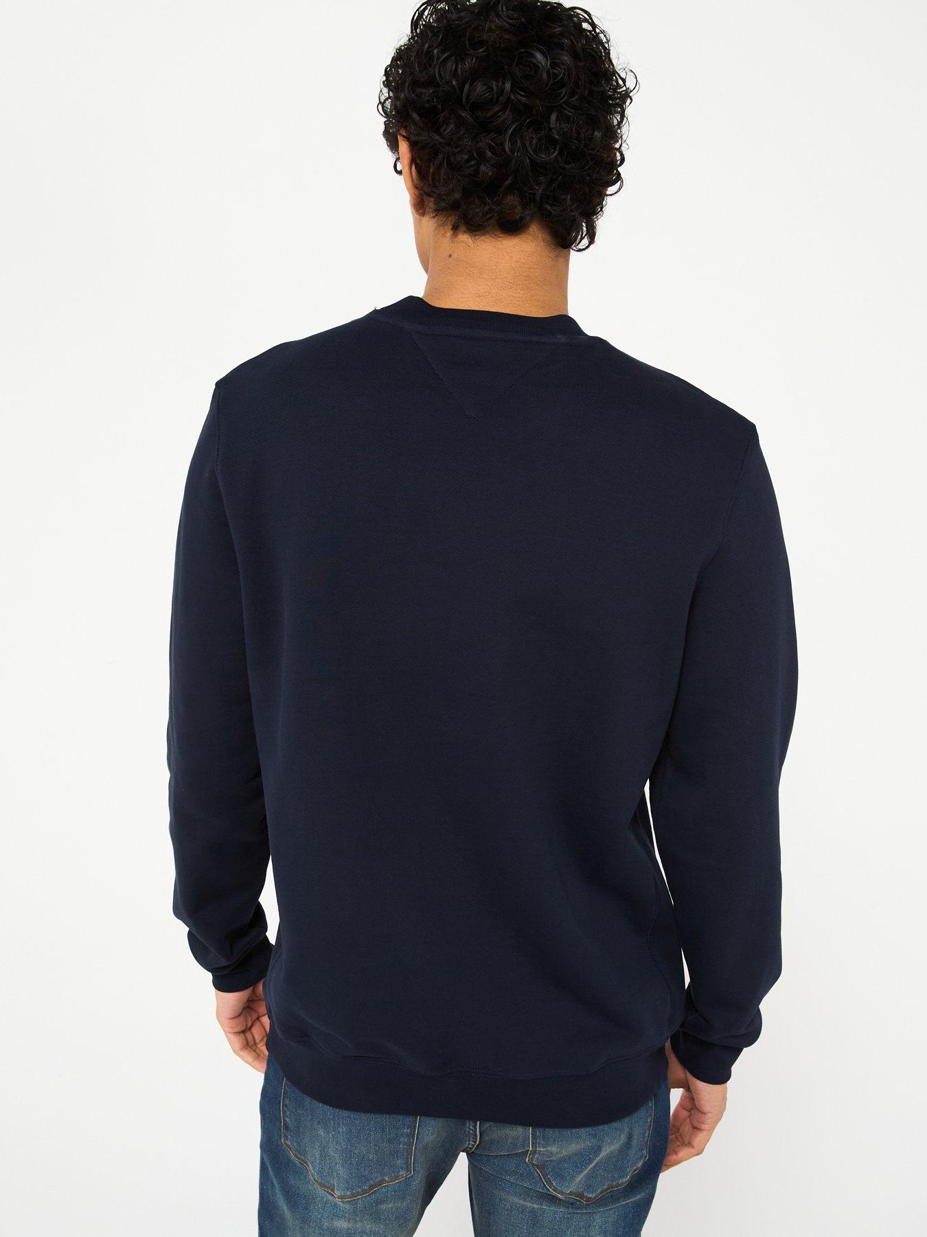  image of tommy-hilfiger-regular-fit-flags-crew-neck-sweatshirt-navy