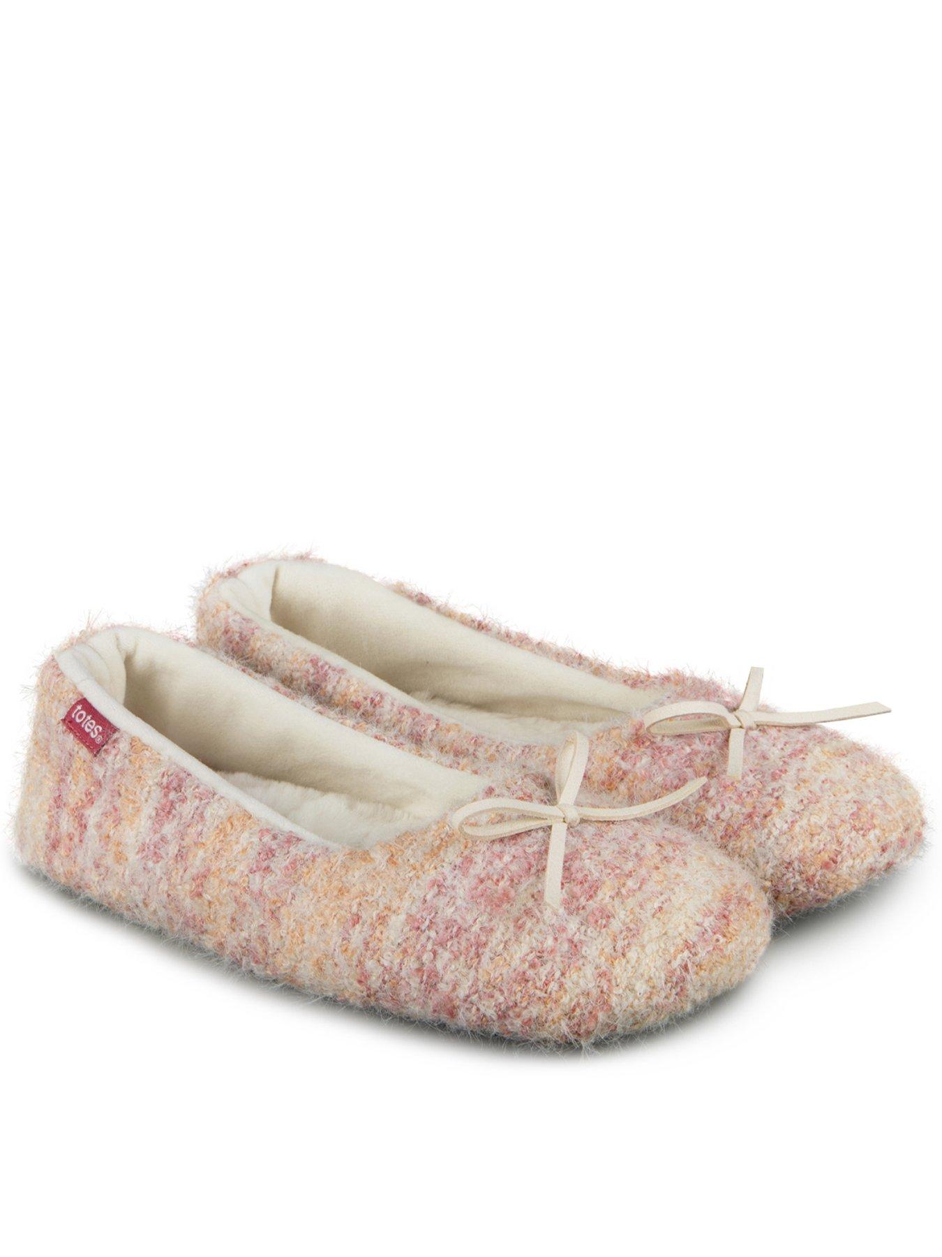 totes-knitted-ballet-slippers-pink