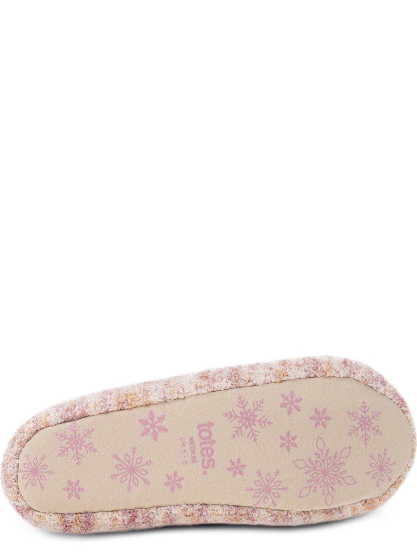  image of totes-knitted-ballet-slippers-pink