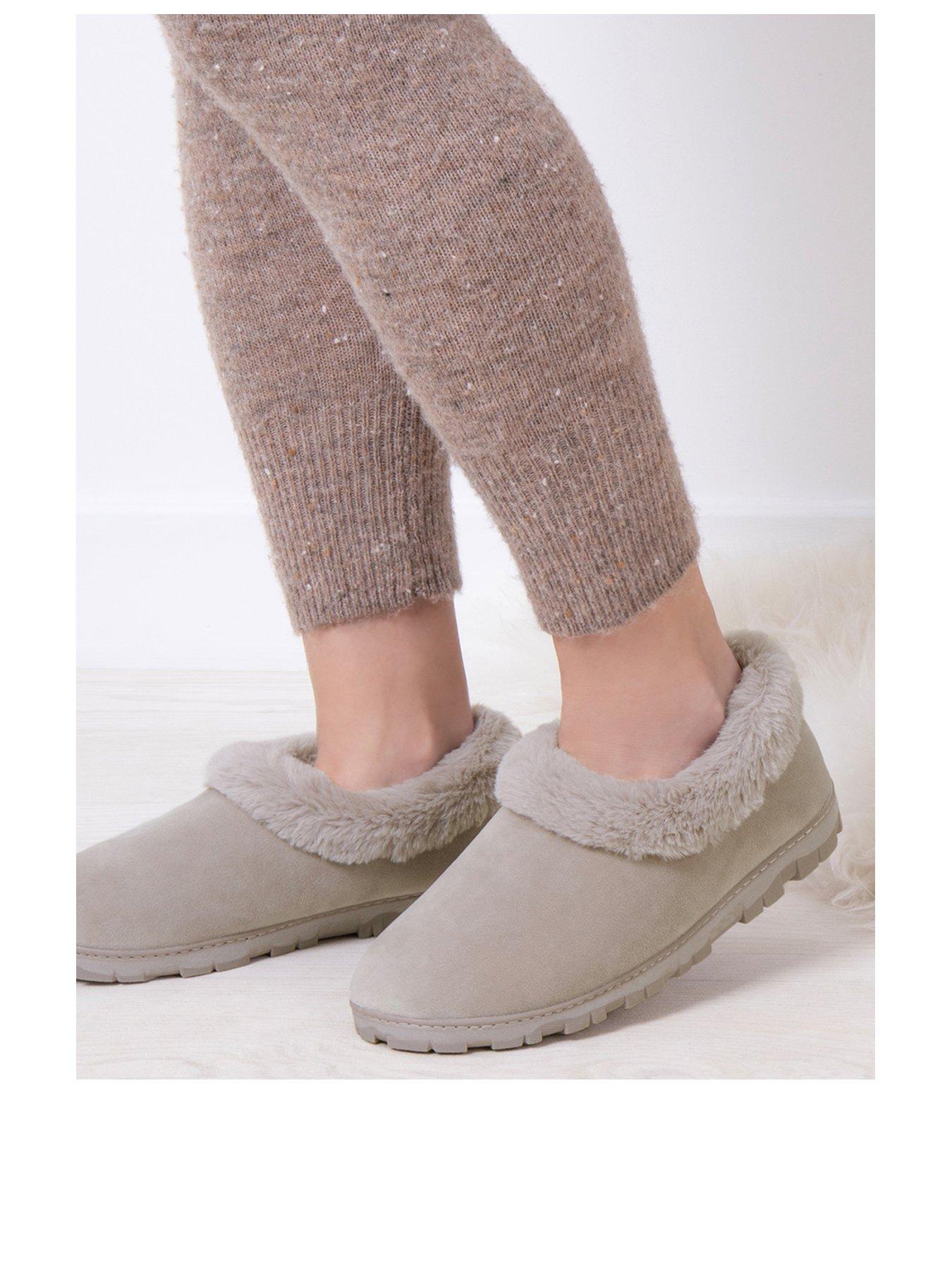  image of totes-microsuede-shoot-slippers-grey