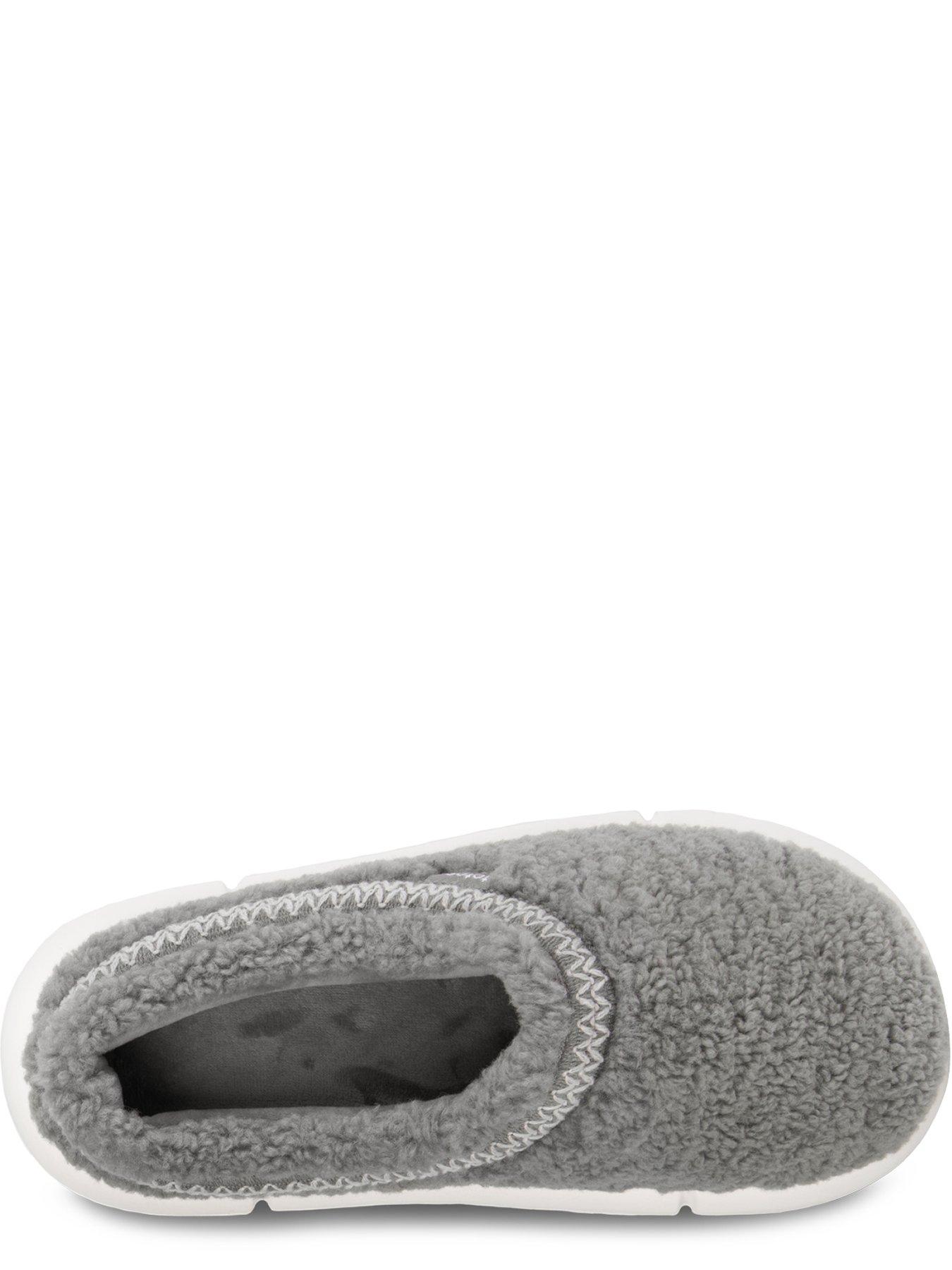  image of totes-icon-borg-cloud-swept-back-mule-slippers-grey
