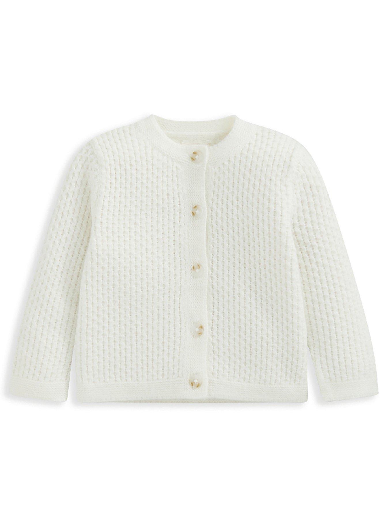 undefined Baby Unisex Knitted Cardigan - White