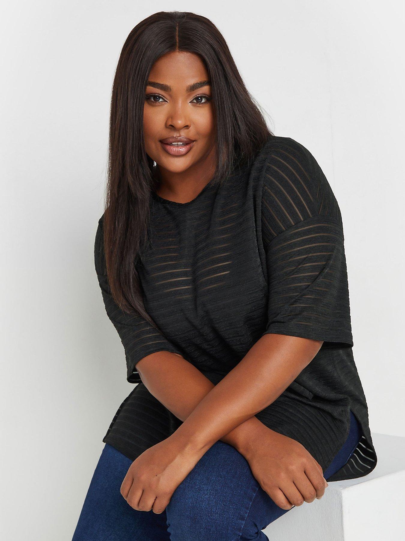 undefined Curve Structured T-shirt - Black
