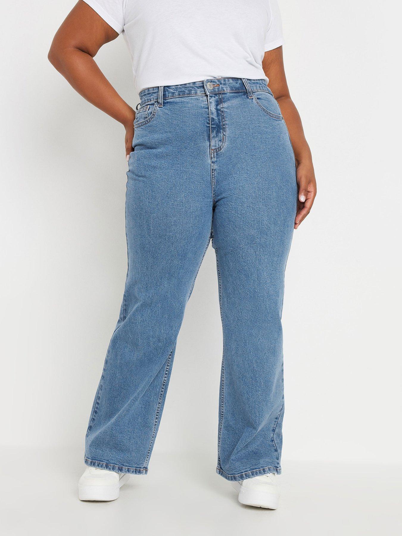 undefined Curve Wide Leg Jean - Blue