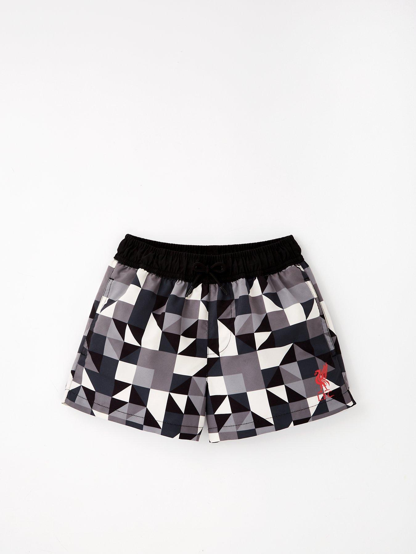  image of liverpool-fc-geometric-print-swim-short-grey