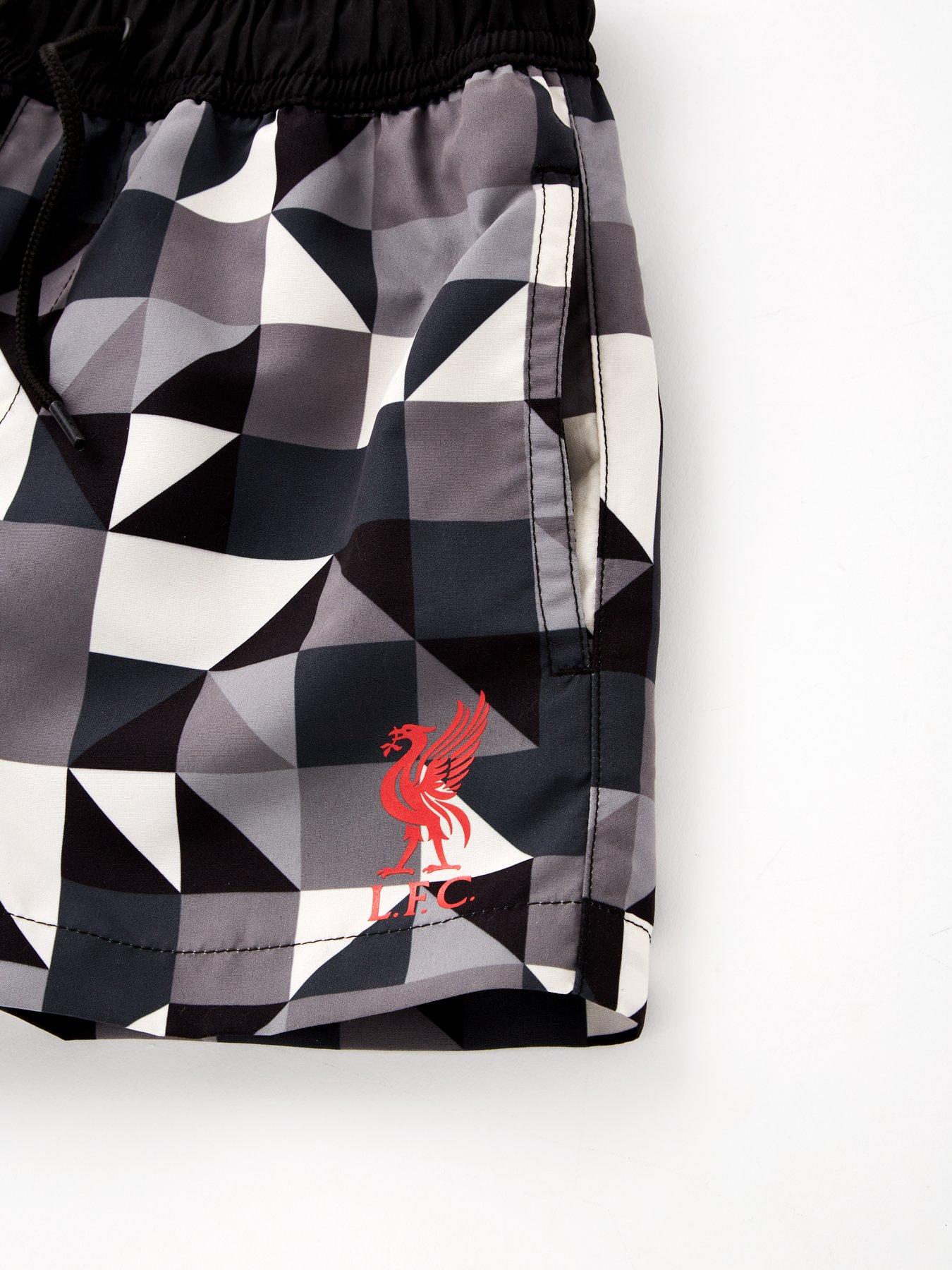  image of liverpool-fc-geometric-print-swim-short-grey