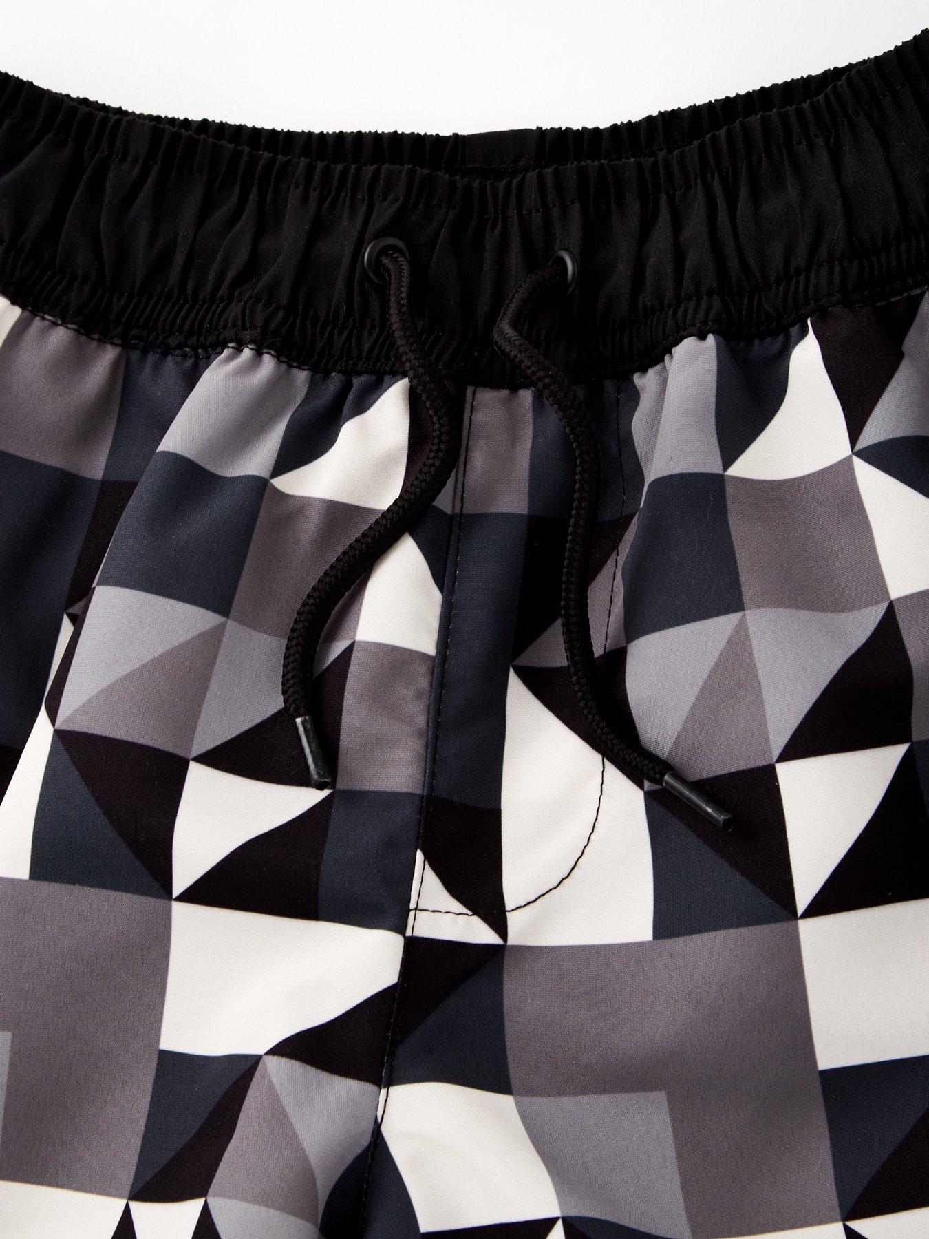  image of liverpool-fc-geometric-print-swim-short-grey
