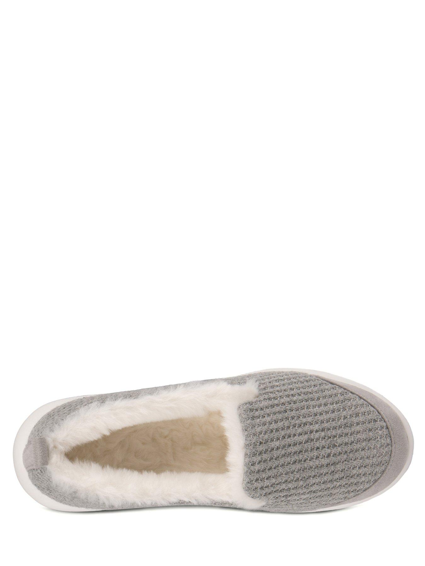  image of totes-isotoner-isoflex-waffle-full-back-slippers-grey