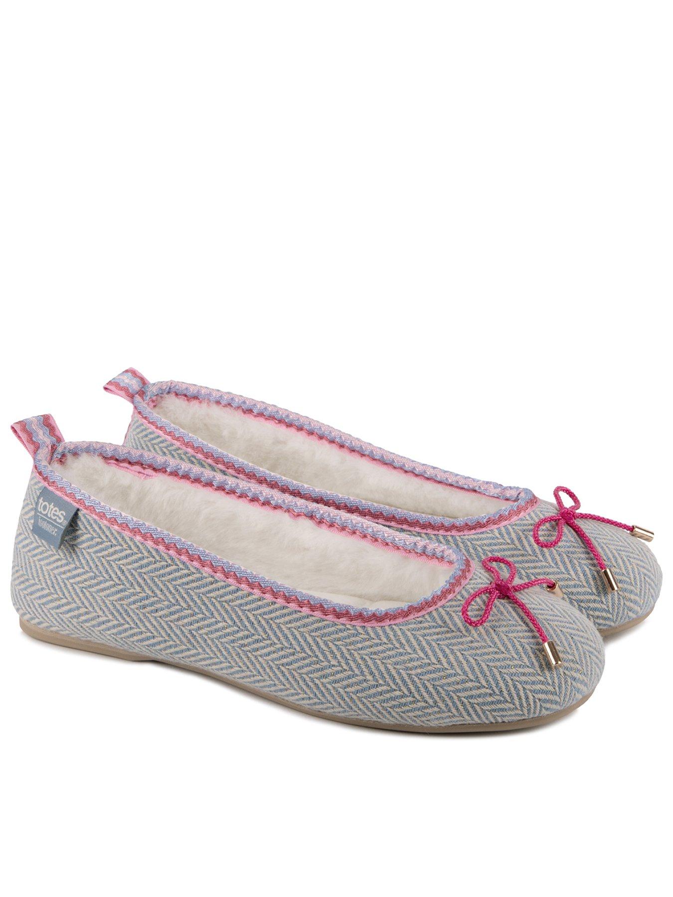 undefined Isotoner Herringbone Ballet Slippers - Grey