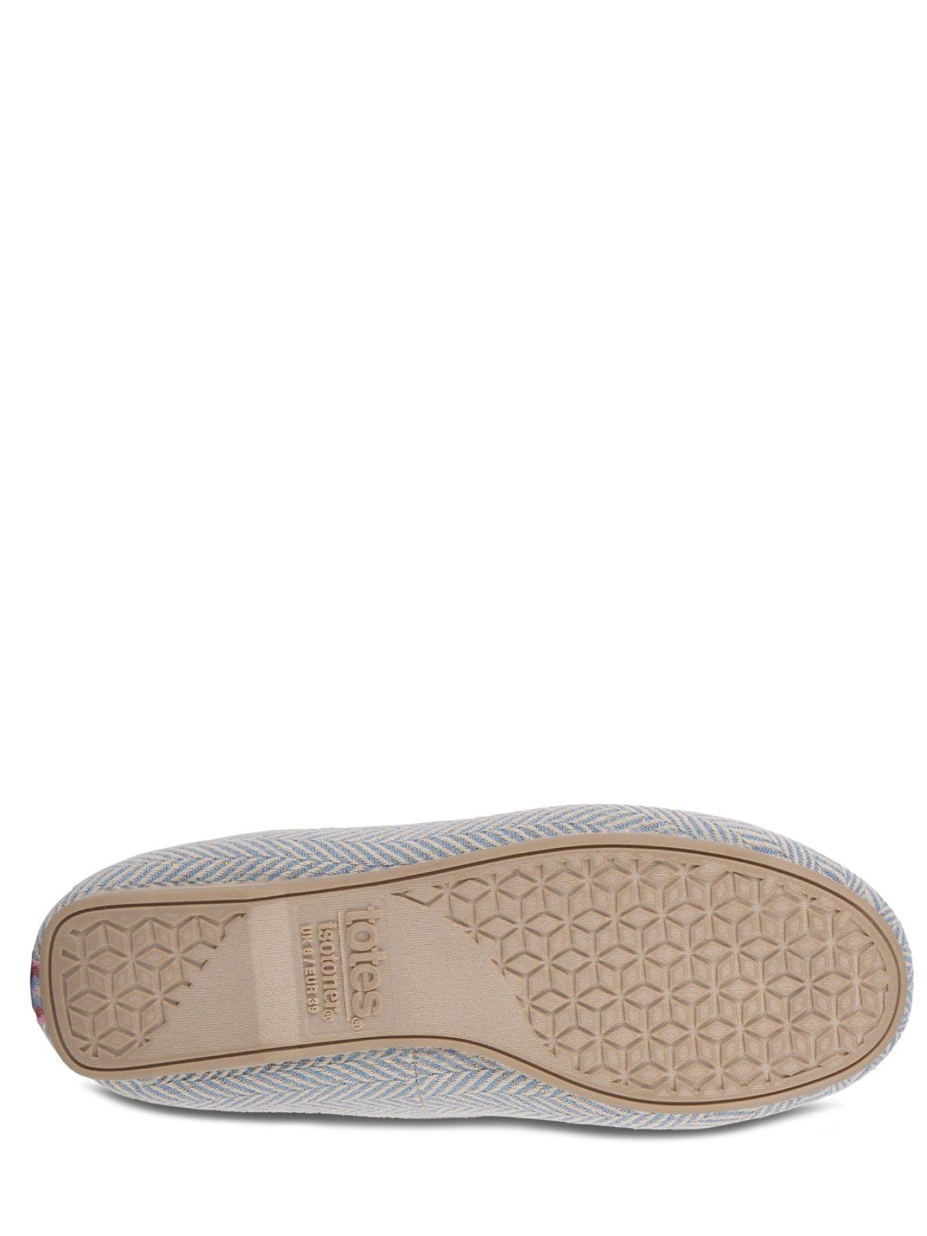  image of totes-isotoner-herringbone-ballet-slippers-grey