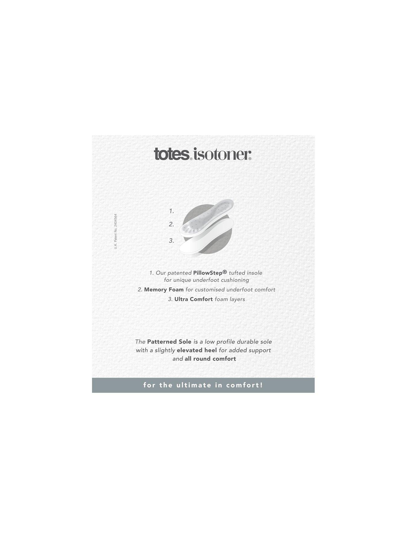  image of totes-isotoner-herringbone-ballet-slippers-grey