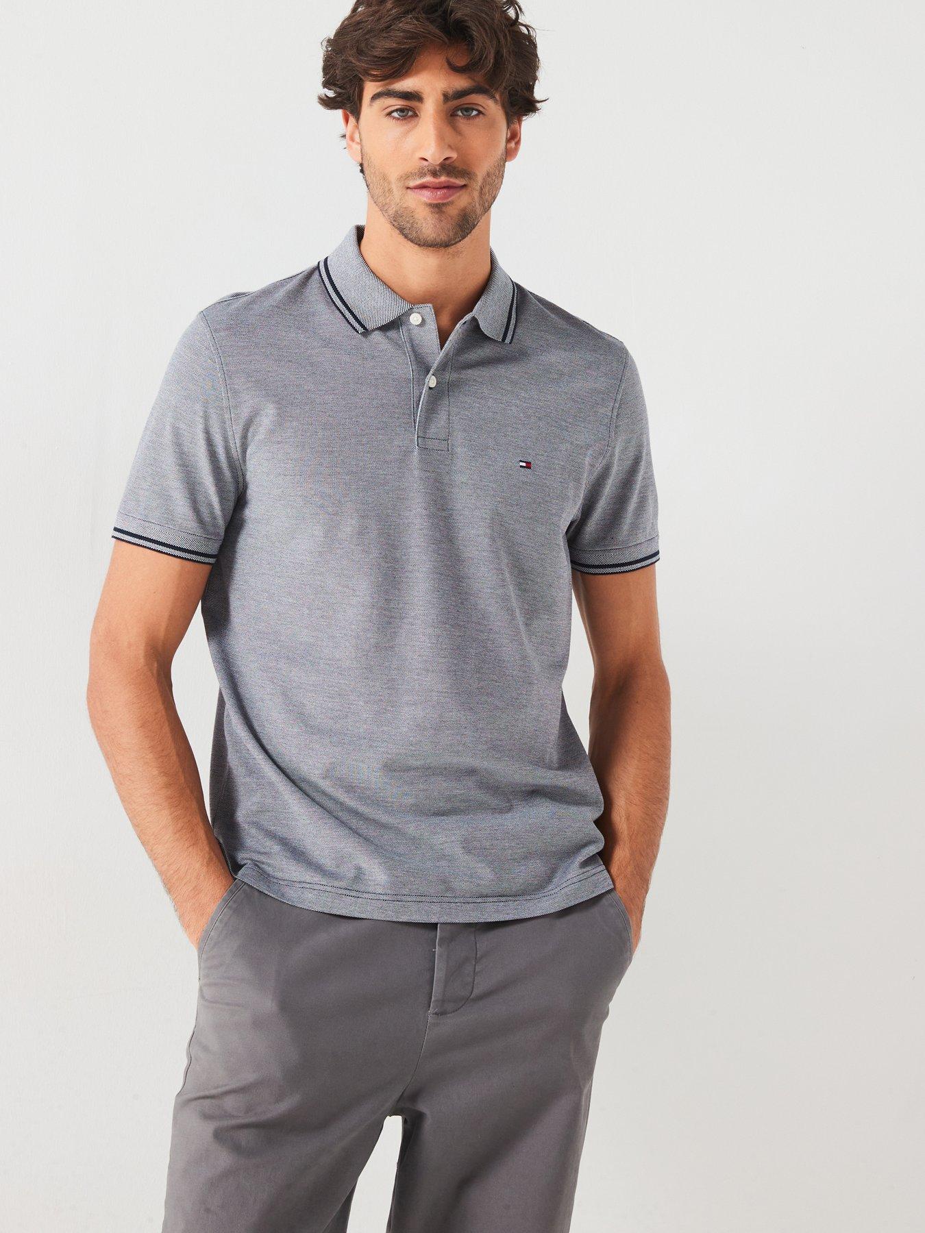 tommy-hilfiger-regular-fit-two-tone-oxford-polo-shirt-navy