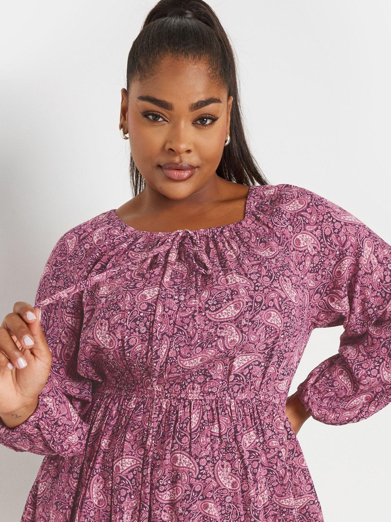  image of yours-curve-crinkle-gypsy-tunic-pink