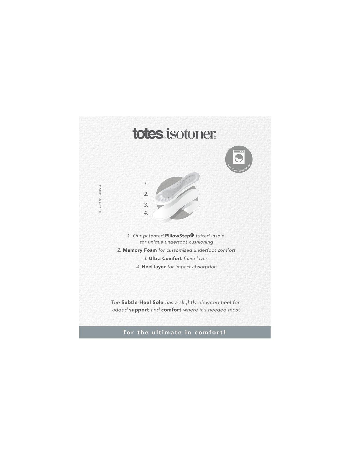  image of totes-isotoner-knit-boot-with-faux-fur-cuff-slippers-grey