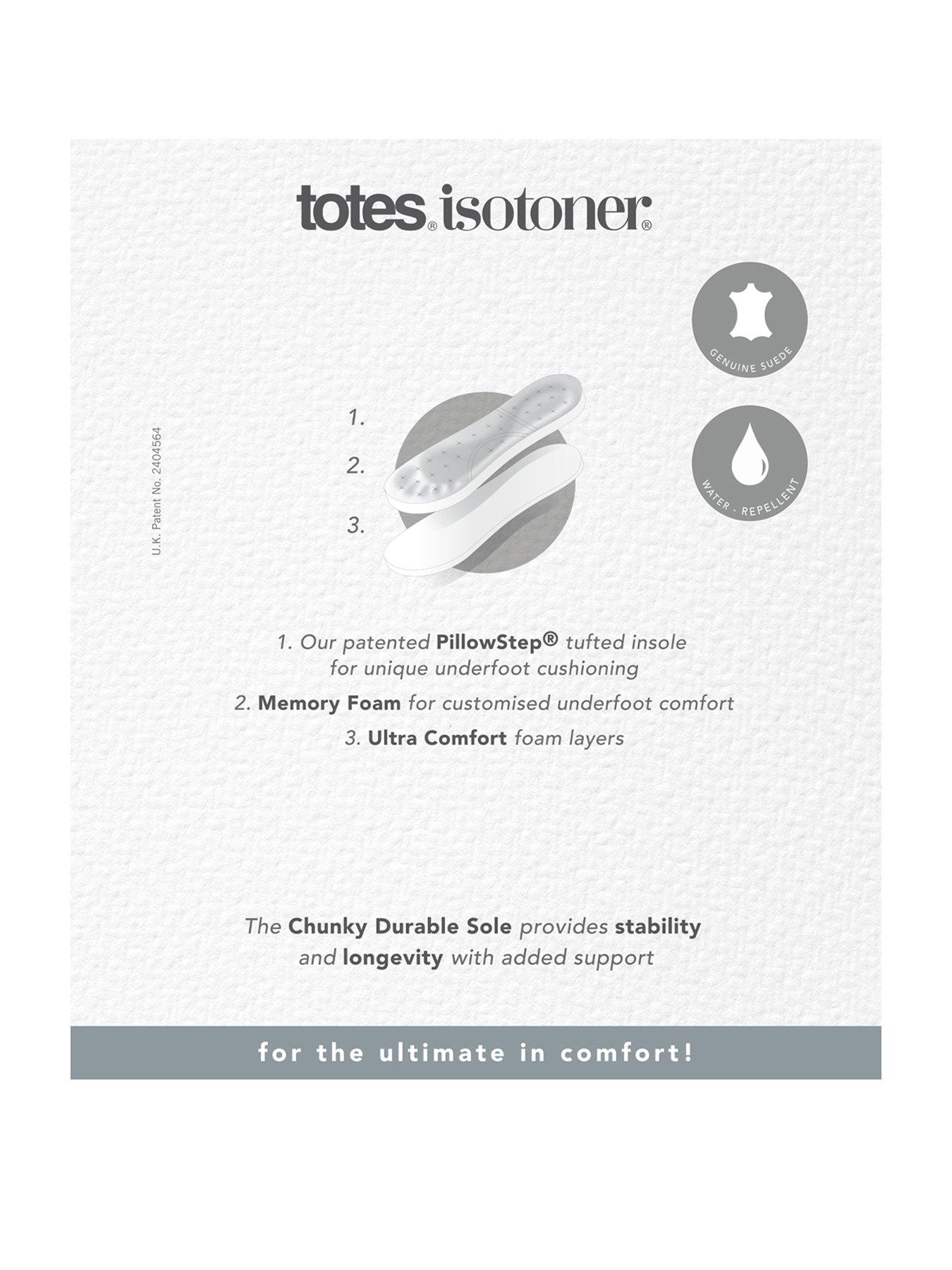  image of totes-isotoner-real-suede-bootie-wfur-cuff-slippers-tan