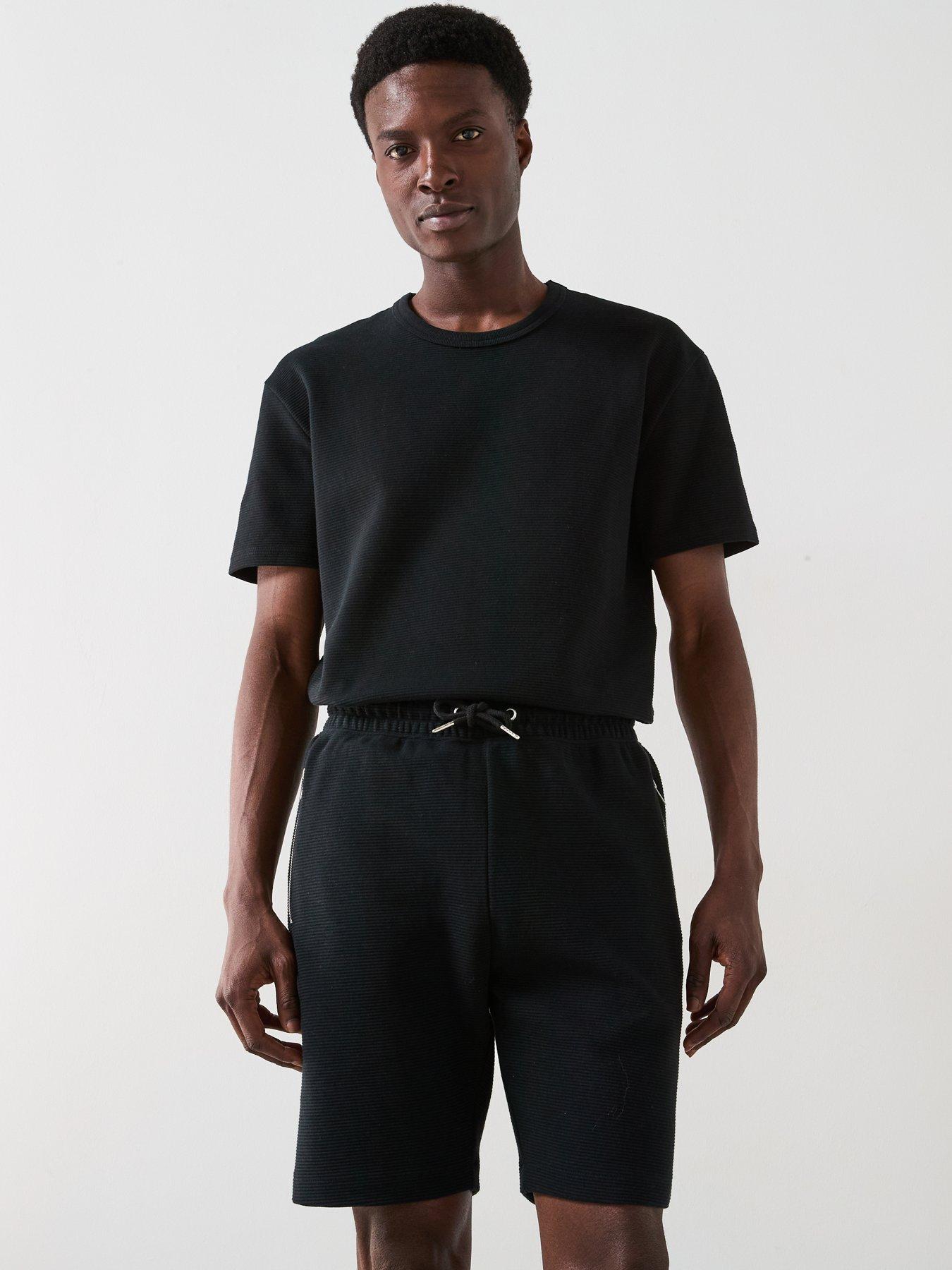  image of very-man-textured-ottoman-shorts-black