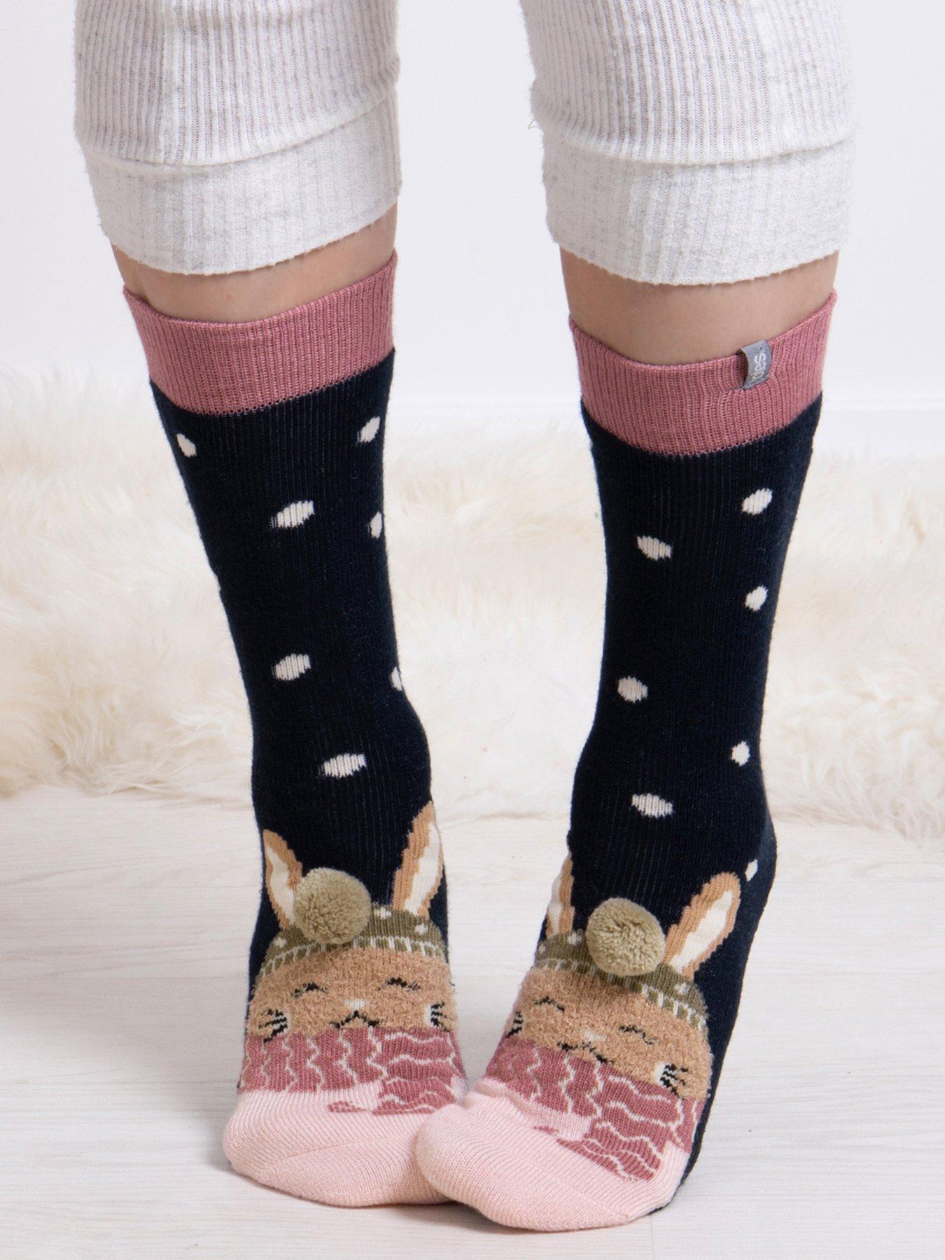  image of totes-2pack-original-rabbitfairisle-slipper-socks-rabbitfairisle-multi