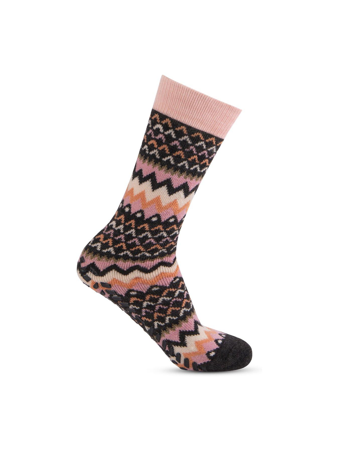  image of totes-2pack-original-rabbitfairisle-slipper-socks-rabbitfairisle-multi