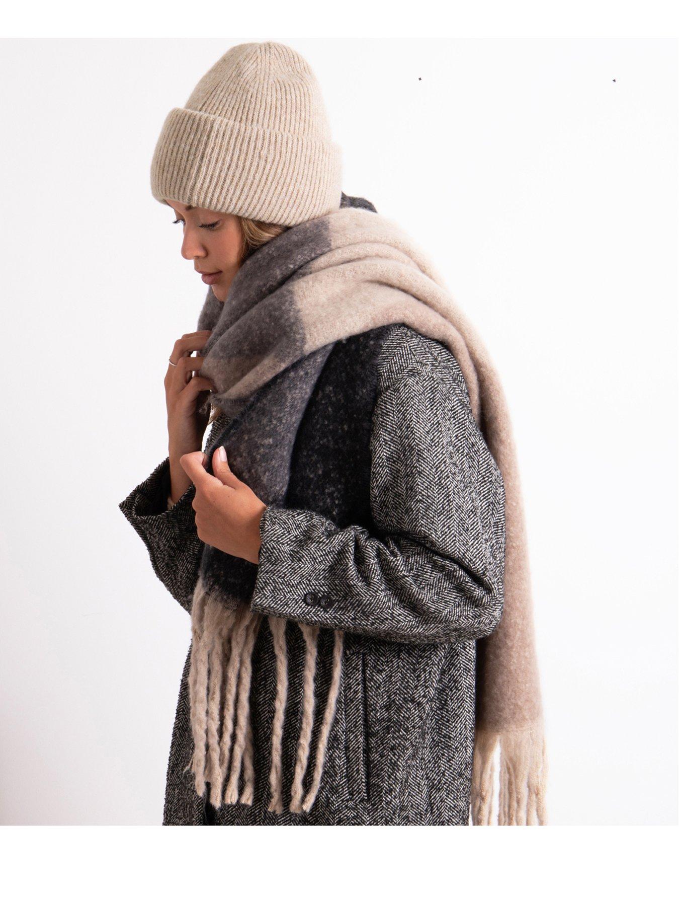 Image 2 of 3 of TOTES Chunky Woven Blanket Scarf and Hat - Oat