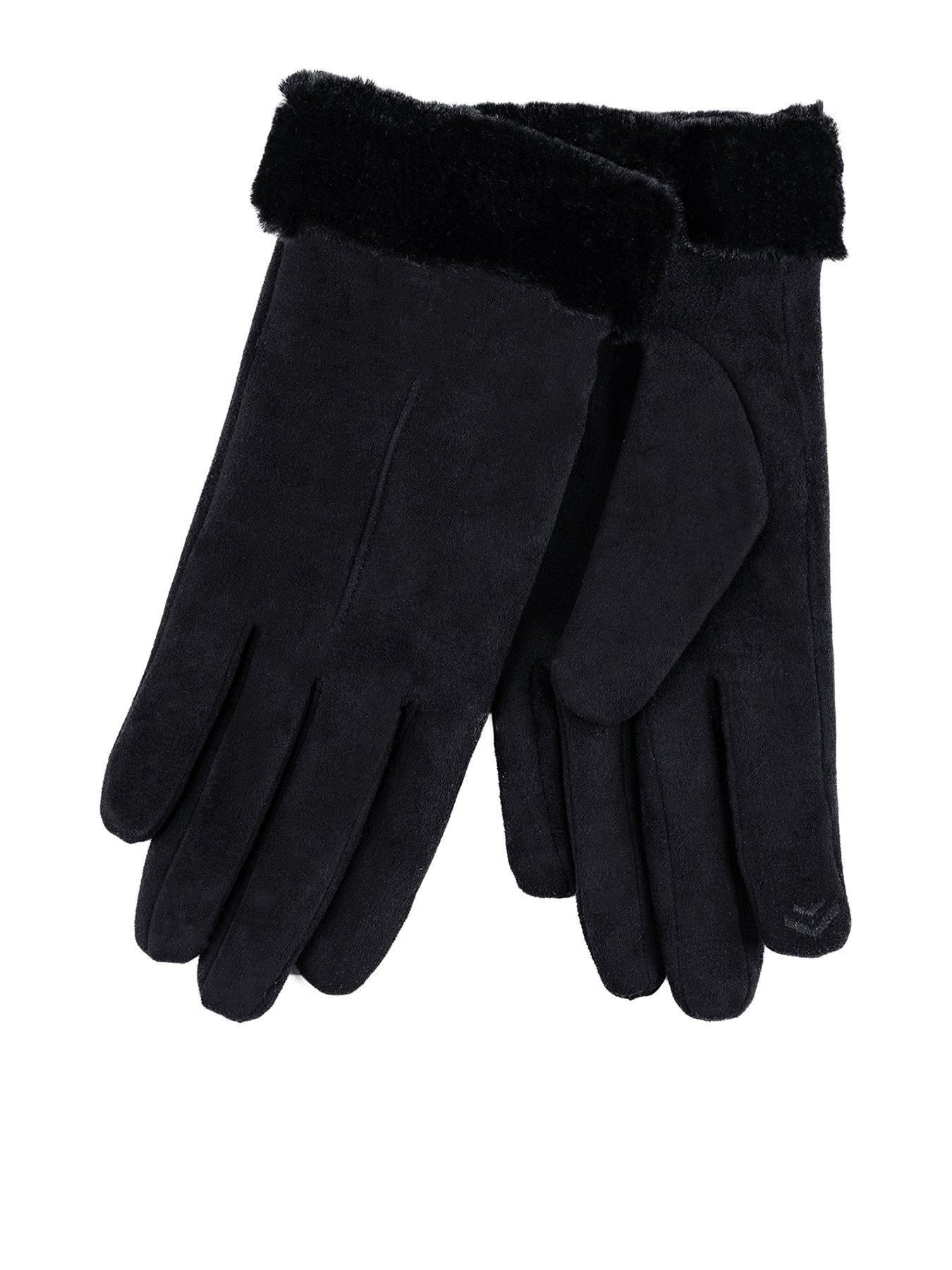 undefined Isotoner Faux Suede Gloves - Black