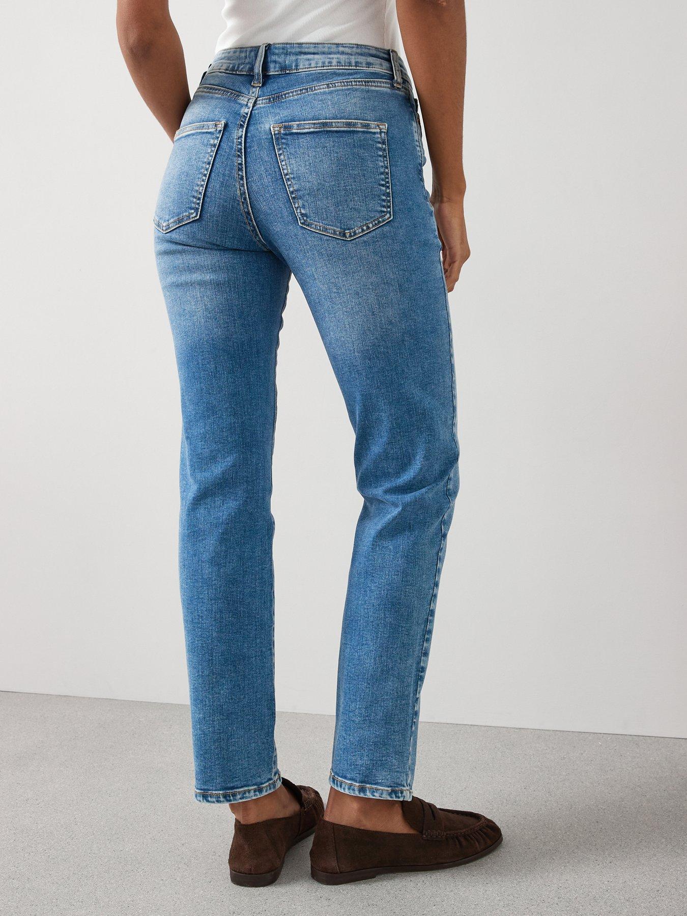 Image 2 of 7 of The Very Collection Authentic Straight Leg Jeans - Mid Wash