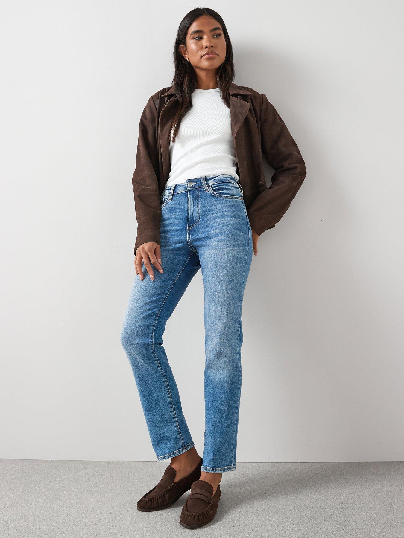 Image 3 of 7 of The Very Collection Authentic Straight Leg Jeans - Mid Wash