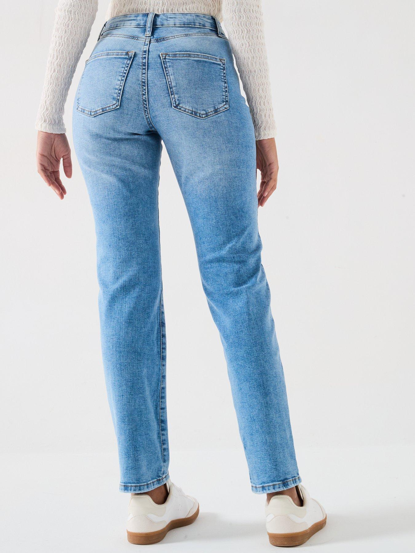  image of everyday-authentic-straight-leg-jeans-light-wash