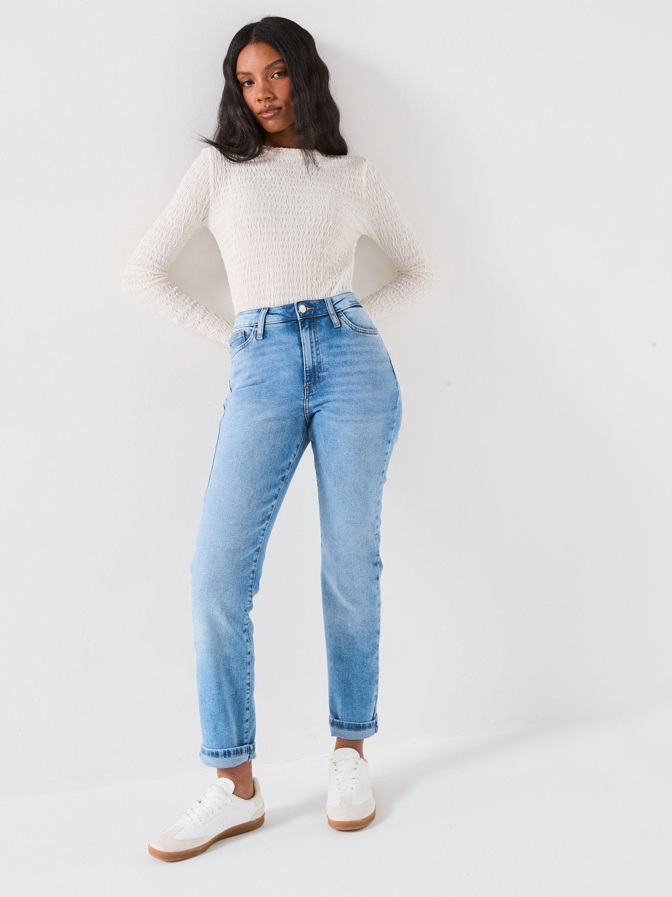 image of everyday-authentic-straight-leg-jeans-light-wash