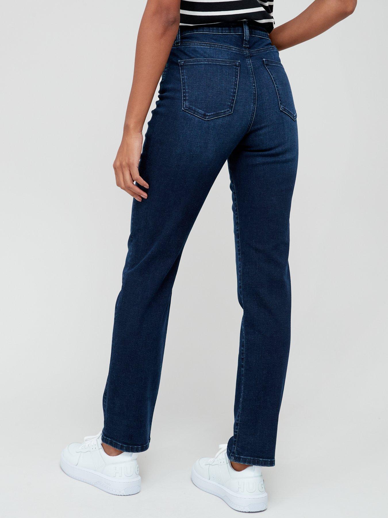  image of everyday-short-authentic-straight-leg-jeans-dark-wash