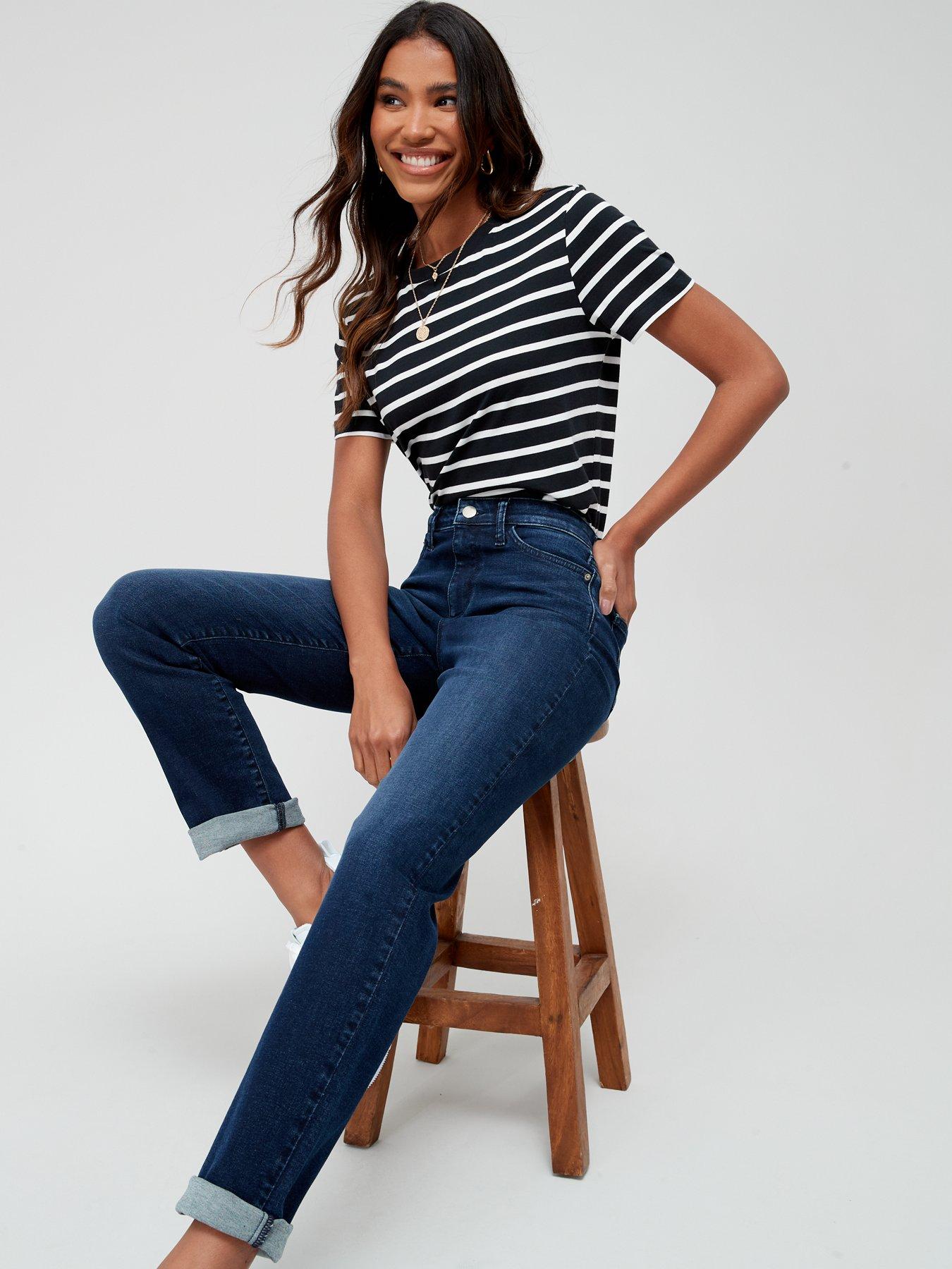  image of everyday-short-authentic-straight-leg-jeans-dark-wash