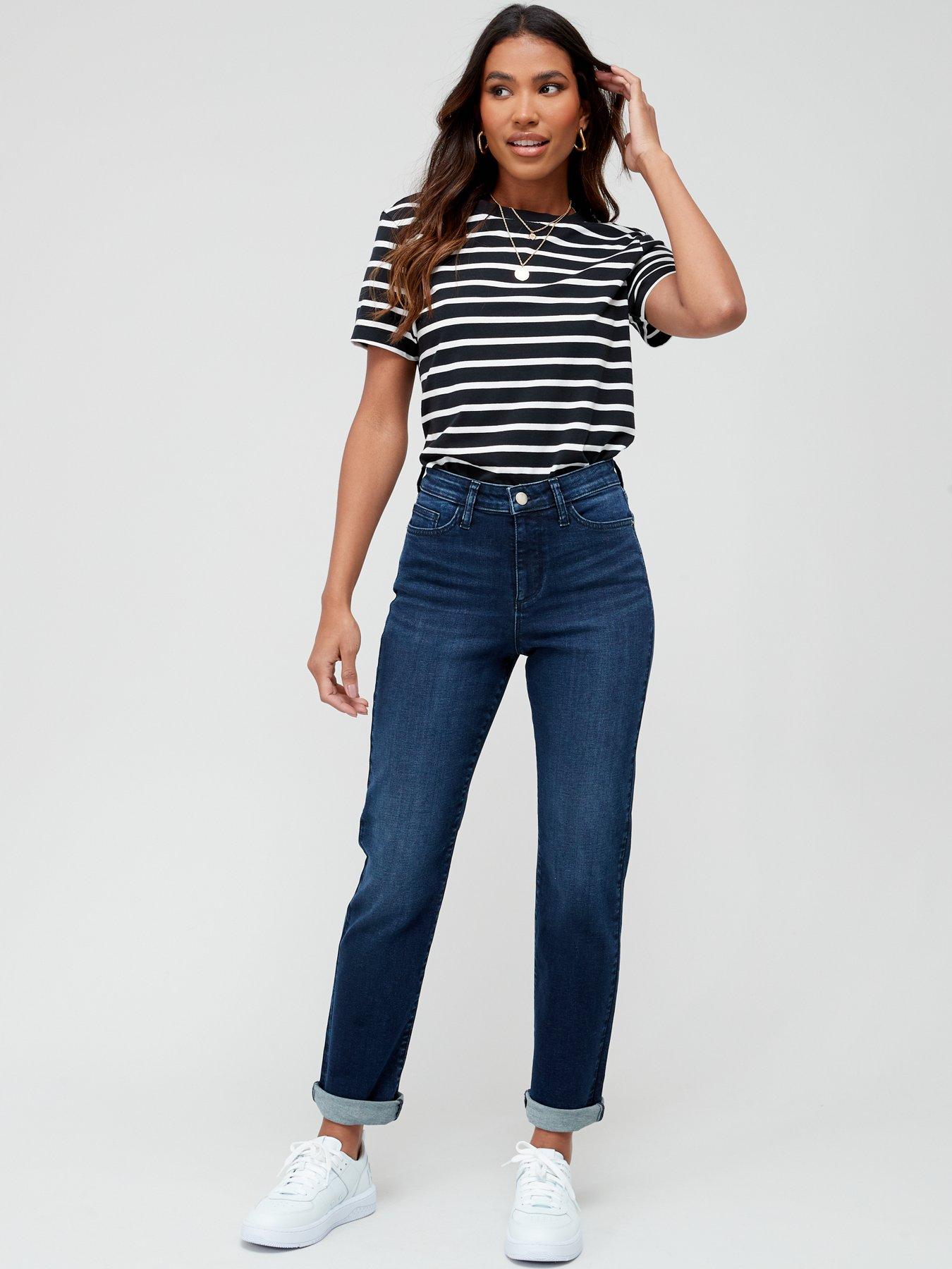  image of everyday-short-authentic-straight-leg-jeans-dark-wash