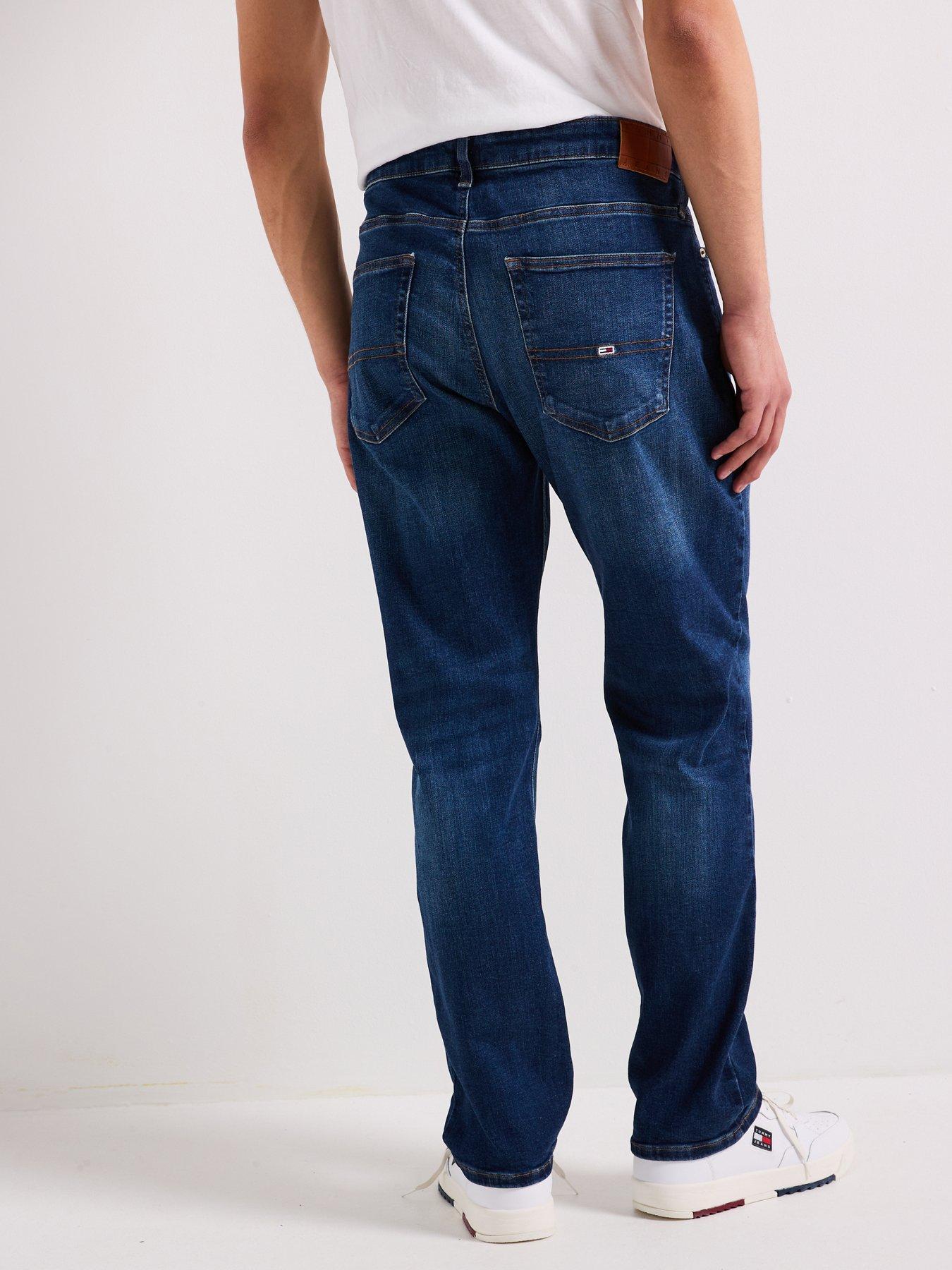 Image 2 of 4 of Tommy Jeans Ryan Straight Fit Stretch Jeean - Dark Wash