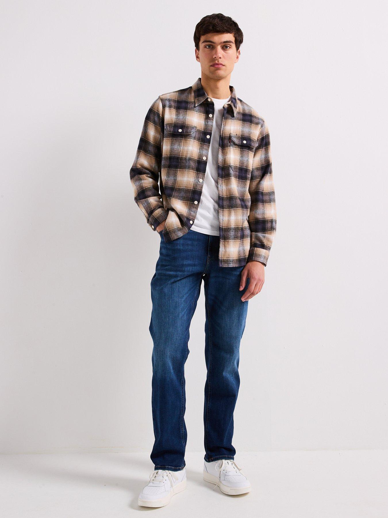 Image 3 of 4 of Tommy Jeans Ryan Straight Fit Stretch Jeean - Dark Wash