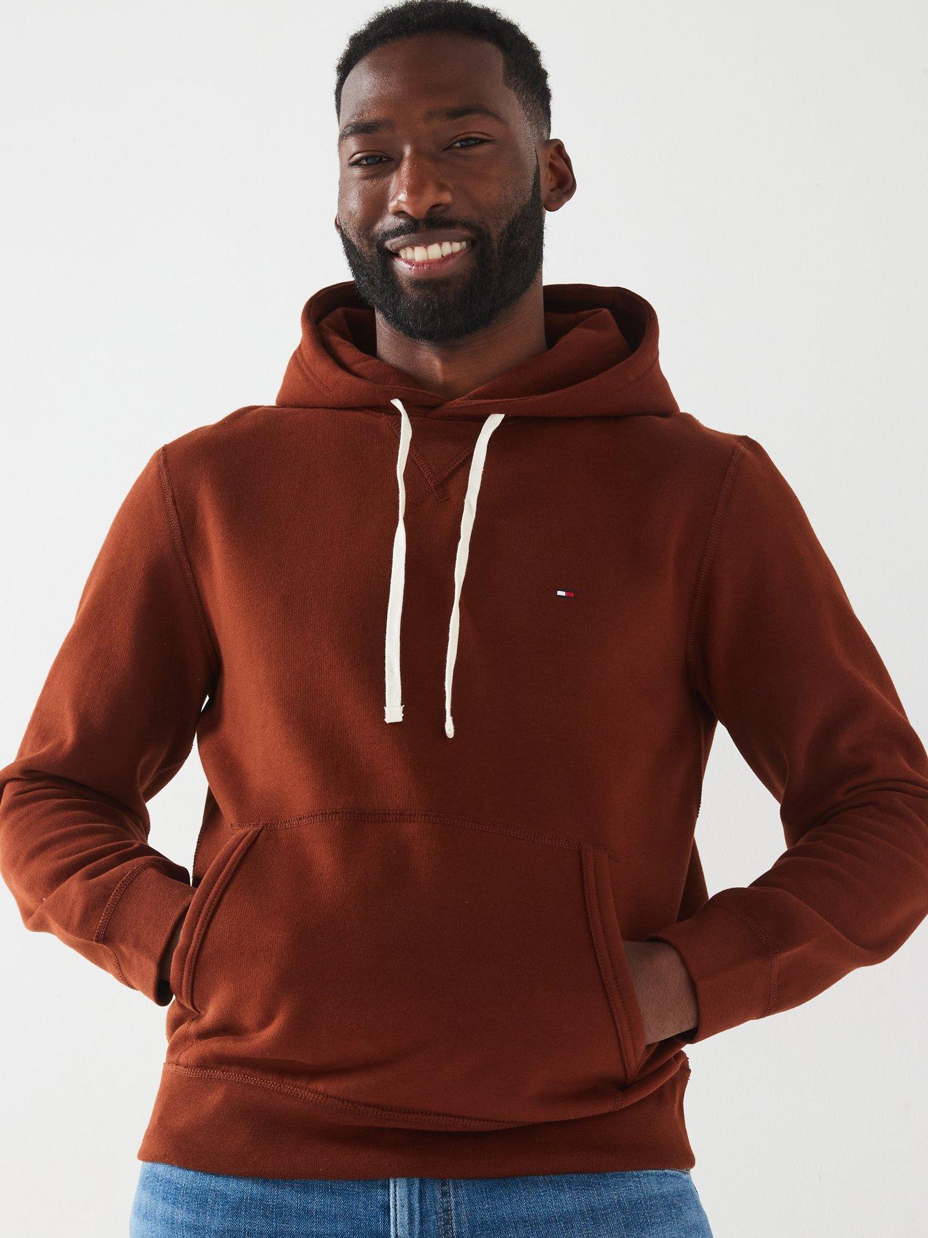undefined Regular Fit Essential Fleece Overhead Hoodie - Brown