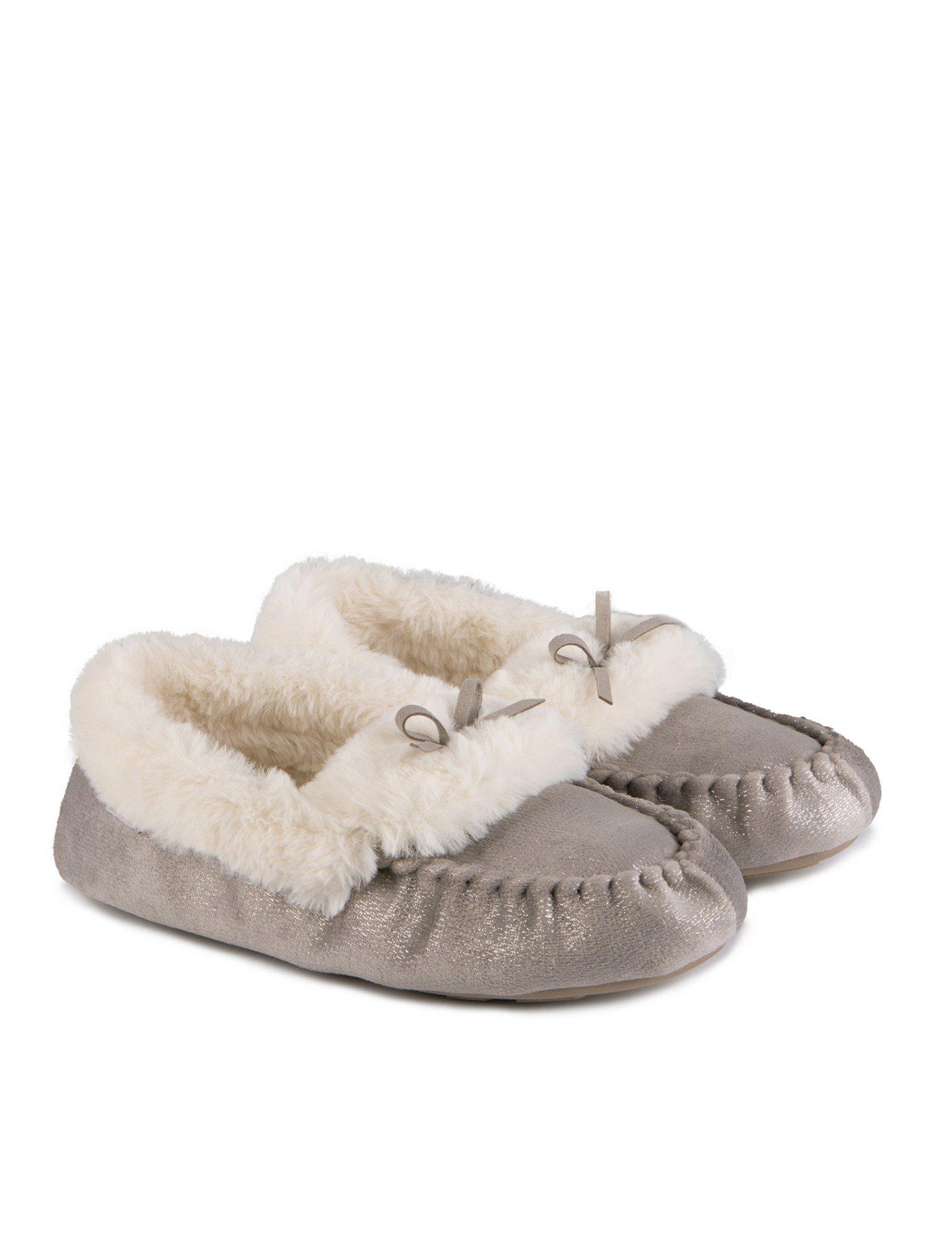 totes-sparkle-moccasin-slippers-grey