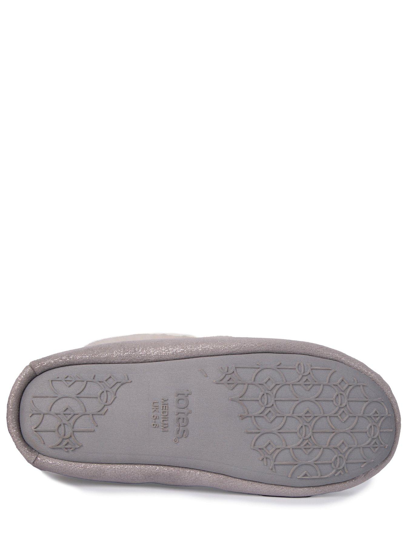  image of totes-sparkle-moccasin-slippers-grey