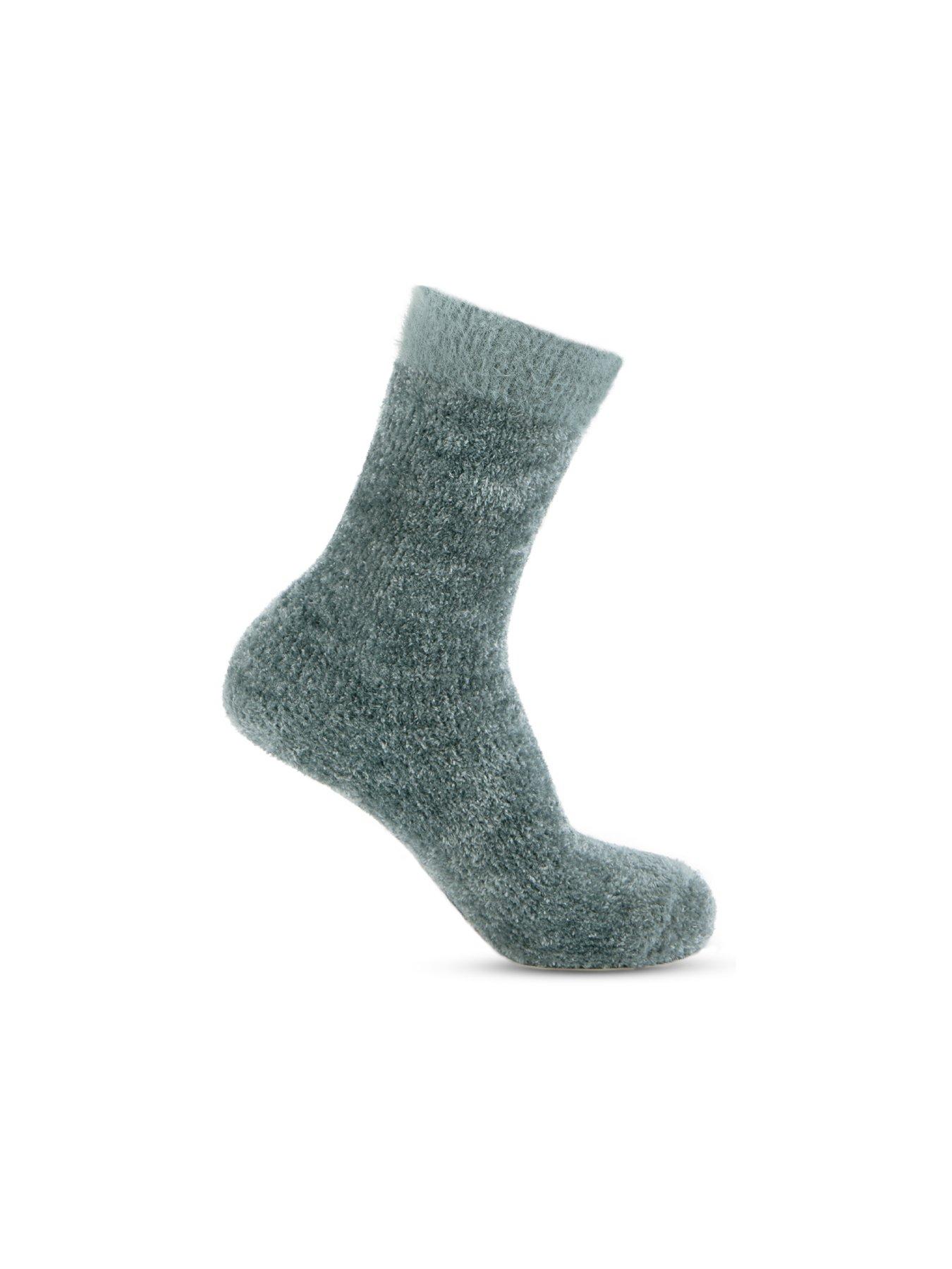  image of totes-2packnbspchenille-supersoft-slipper-socks-sagegrey