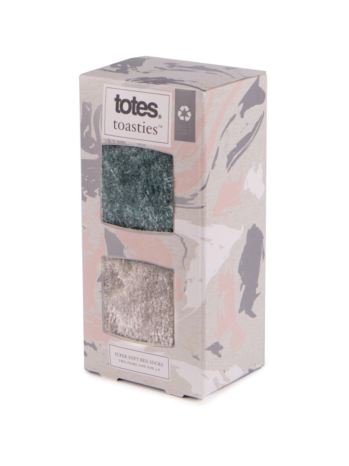  image of totes-2packnbspchenille-supersoft-slipper-socks-sagegrey