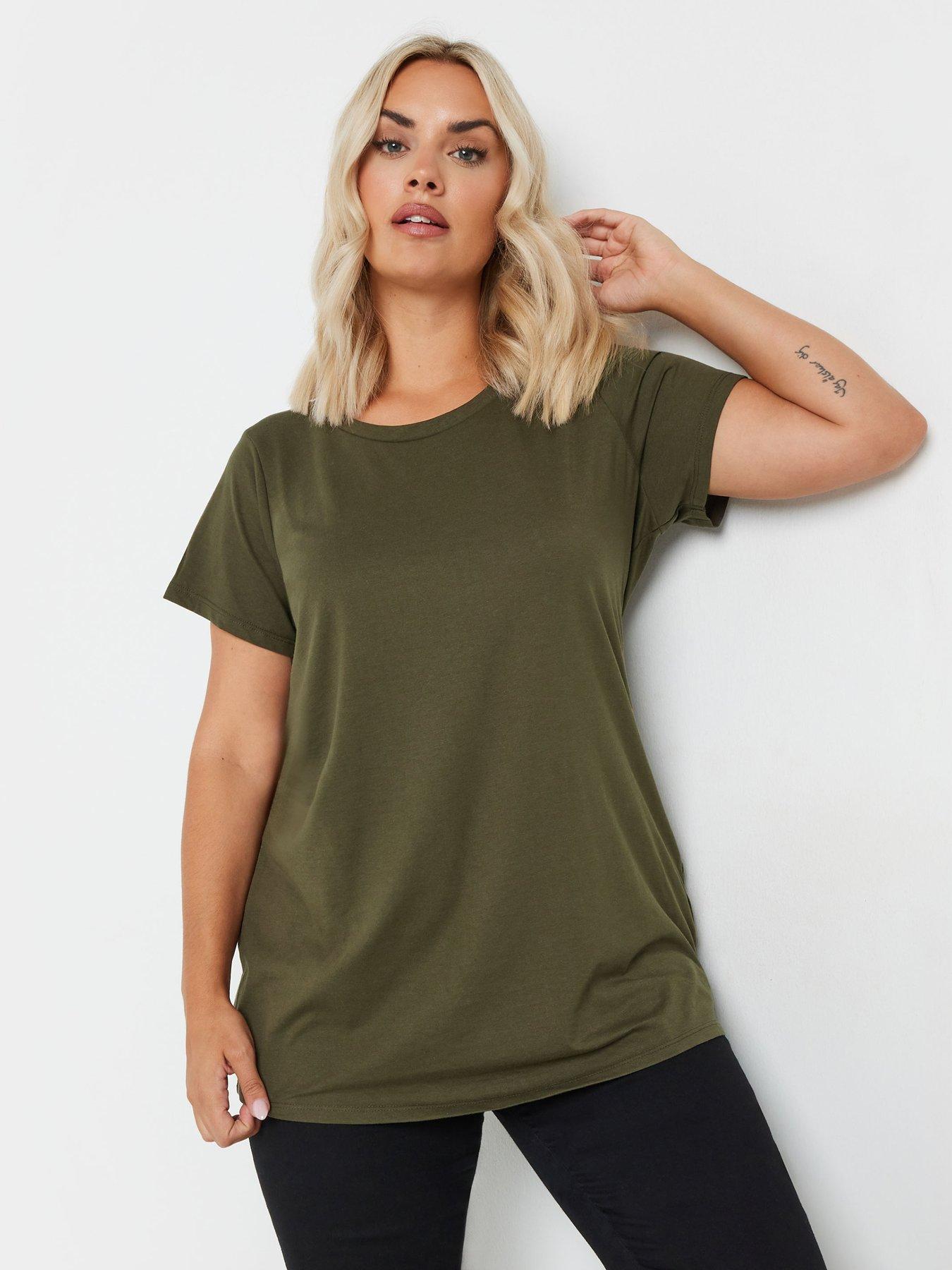  image of yours-curve-3-pack-core-short-sleeve-t-shirts-multi
