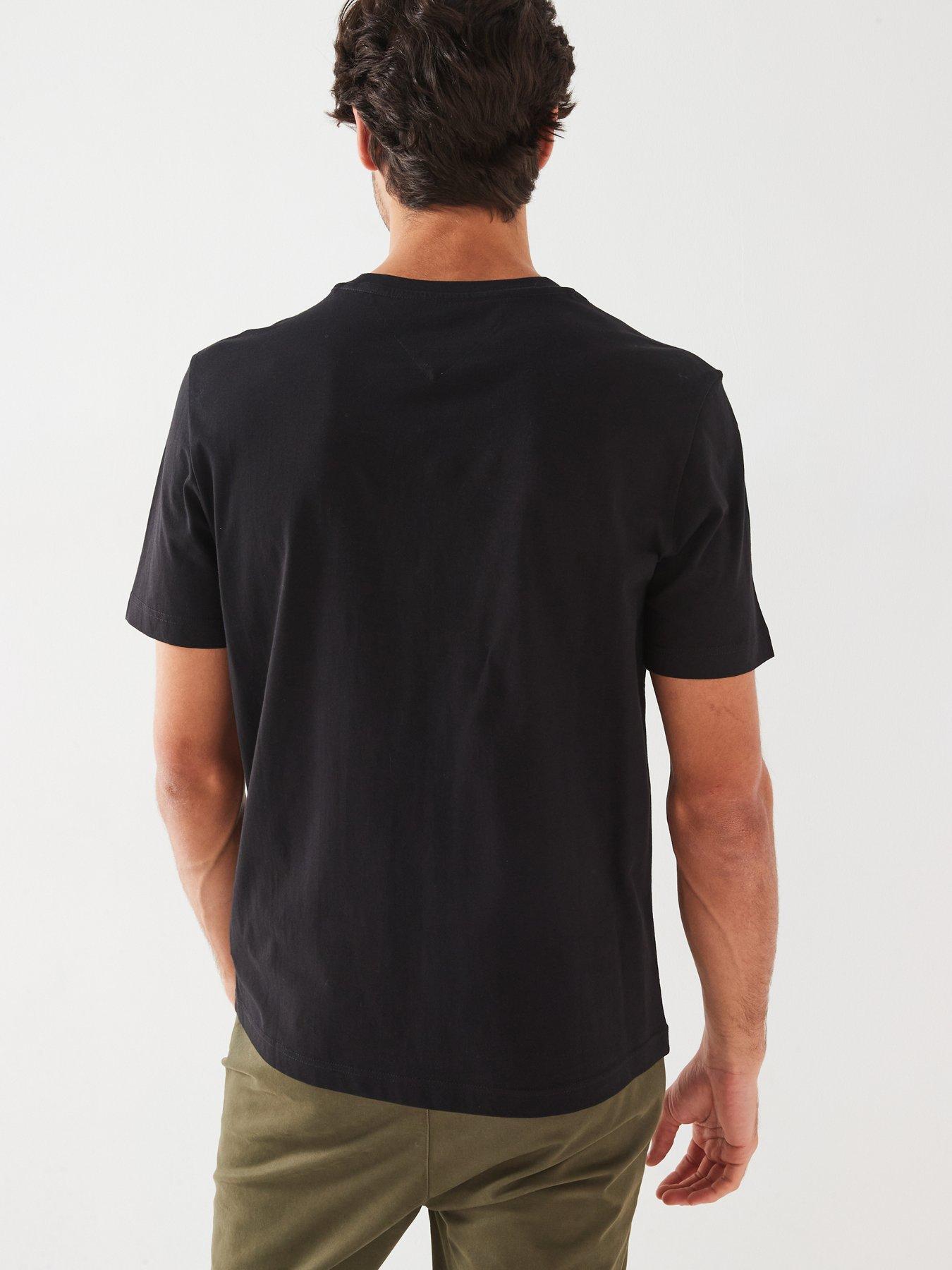  image of tommy-hilfiger-monotype-printed-label-t-shirt-black