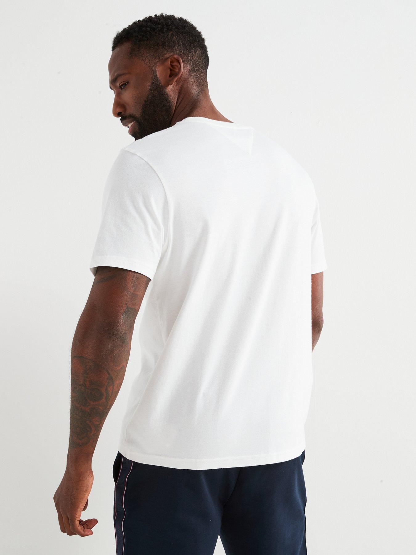  image of tommy-hilfiger-regular-fit-small-central-logo-t-shirt-white